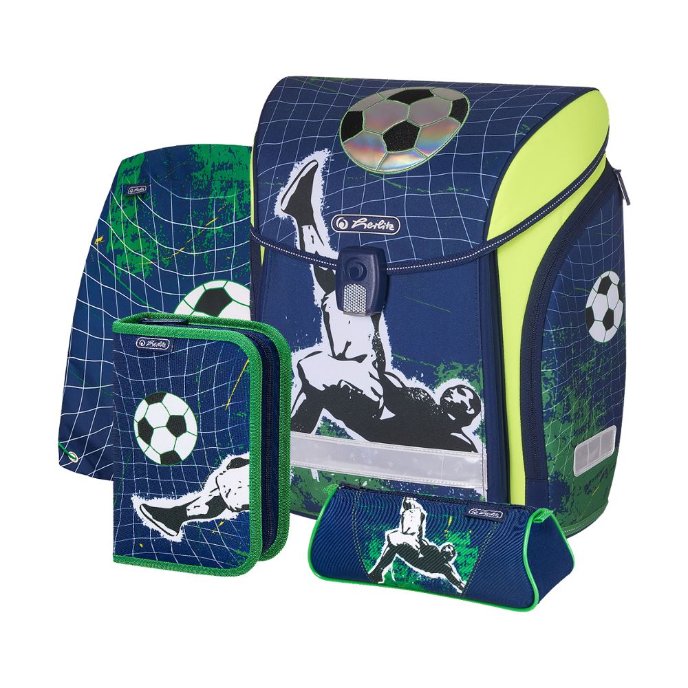 Рюкзак HERLITZ MIDI NEW PLUS Kick it с наполнением, синий синий ...